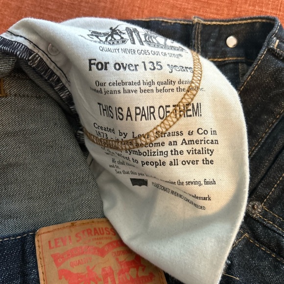 Levi's Men's rare blank 514 Dark Blue Jeans W29 L32 - Picture 8 of 16